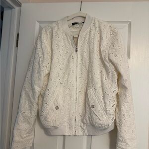Ralph Lauren Cream Lace Bomber Jacket